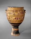Sockelkrater (geometrisch); ca. 750 v. Chr.; Metropolitan Museum of Art