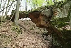 Naturbrücke „Teufelsbrücke“ aus Rhätsandstein