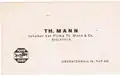 Visitenkarte von Th. Mann & Co.