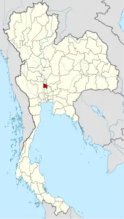 Karte von Thailand mit der Provinz Ang Thong hervorgehoben