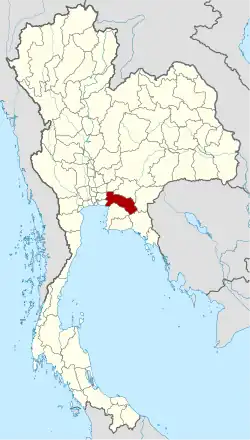 Karte von Thailand mit der Provinz Chachoengsao hervorgehoben