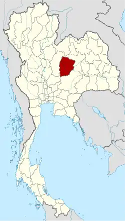 Karte von Thailand mit der Provinz Chaiyaphum hervorgehoben