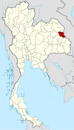Karte von Thailand mit der Provinz Mukdahan hervorgehoben