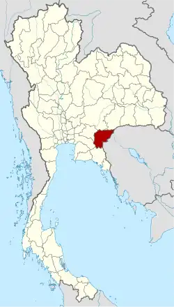 Karte von Thailand mit der Provinz Sa Kaeo hervorgehoben