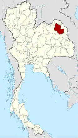 Karte von Thailand mit der Provinz Sakon Nakhon hervorgehoben