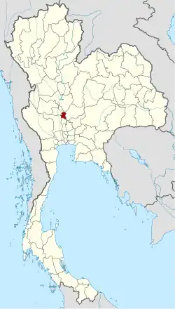 Karte von Thailand mit der Provinz Sing Buri hervorgehoben