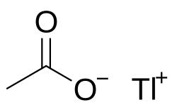 Strukturformel von Thallium(I)-acetat