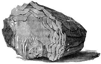 Knolle mit klingenartigen Abschlägen - refittet