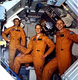 v. l. n. r. Owen Garriott, Jack Lousma, Alan Bean