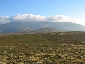 The Cheviot (im Hintergrund) und Coldburn Hill (im Vordergrund)
