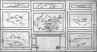 Installation Diagram for the Course of Empire (Thomas Cole)