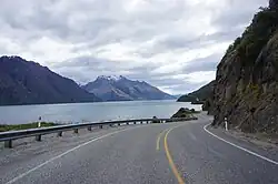 Straßenverlauf gesehen vom The Devil's Staircase