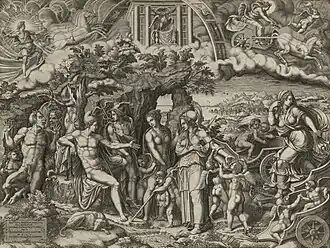 Kupferstich von Giorgio Ghisi nach Giovanni Battista Bertani (1555)