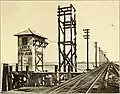 Turmstation einer Bahnelektrifizierung, USA, 1906