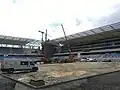 Das neue Nationalstadion in Bratislava während den Bauarbeiten im Jahr 2018