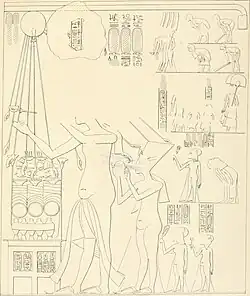 Das Königspaar beim Gebet vor Aton