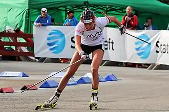 Thekla Brun-Lie bei den norwegischen Biathlon-Rollski-Meisterschaften 2016.