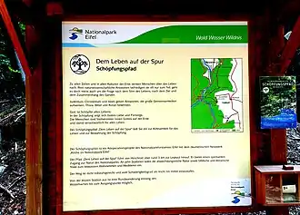 Infotafel mit Streckenführung
