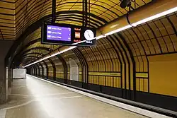 Theresienwiese, München: Motiv des Braukellers als Verweis auf die Festwiese des Oktoberfests Entwurf: Alexander von Branca