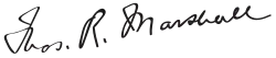 Unterschrift von Thomas R. Marshall