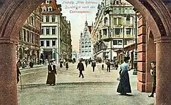 Durchblick vom Alten Rathaus zur Thomasgasse (1909)