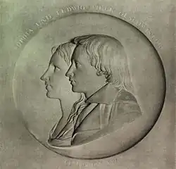 Bild 4: Ludwig Tieck und seine Schwester Sophie, Marmorrelief von Friedrich Tieck, 1796