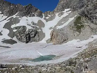 Timberline Lake von Nordosten im August 2017