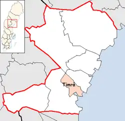 Lage der Gemeinde Timrå