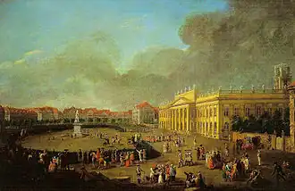 Enthüllung des Denkmals Landgraf Friedrichs&nbsp;II., Gemälde von J. H. Tischbein dem Älteren, 1783