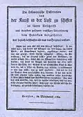 Titelblatt der Kunst in der Luft zu schiffen Arolsen 1784