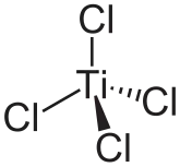 Strukturformel von Titan(IV)-chlorid