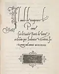 Titelblatt von ... temperare le Penne, Venedig 1523