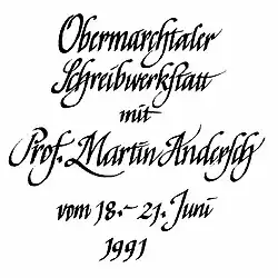 Titelblatt – gestaltet mit der Cancellaresca