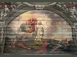 Teil des Deckengemäldes: Christus auf dem Berg Tabor