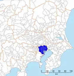23 Bezirke Tokios (東京23区 Tōkyō nijūsan ku; 9,3 Mio. Einwohner, 2015)