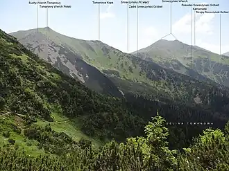 Blick vom Tomanowy Grzbiet