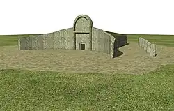 Modell mit Portalstele Vorderansicht