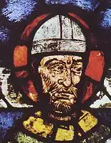 Thomas Becket, englischer Lordkanzler, Glasmalerei von Samuel Caldwell Jr., Canterbury-Kathedrale, 1919.