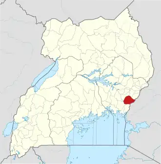 Lage von Distrikt Tororo