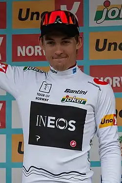 Kristoffer Halvorsen im Weißen Trikot der Norwegen-Rundfahrt (2019)