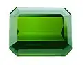 Grüner Turmalin im Smaragd-Schliff