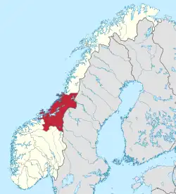 Lage von Trøndelag in Norwegen