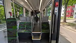 Fahrgastraum über dem führenden Drehgestell eines 46T