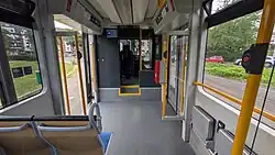 Fahrgastraum hinter dem Führerstand/vorderen Kleinraddrehgestell