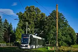 36T Nr. 1408 auf der Thüringerwaldbahn in Bad Tabarz