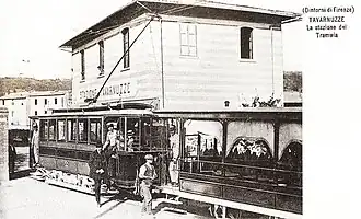 Der Bahnhof von Tavarnuzze im frühen 20. Jahrhundert