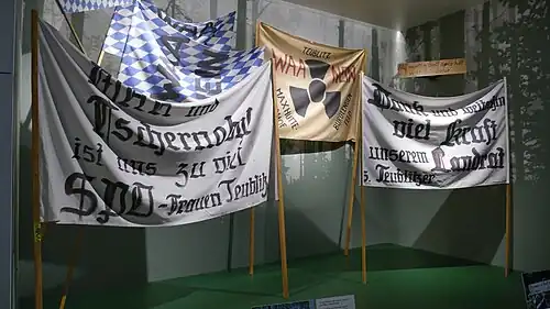 Protest gegen die Wiederaufarbeitungsanlage Wackersdorf