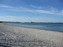 Blick vom Dassower Strand im NSG auf Lübeck-Travemünde