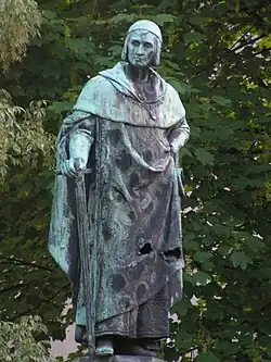 Balduin von Luxemburg, Bronze, 1897, Balduinbrunnen in Trier