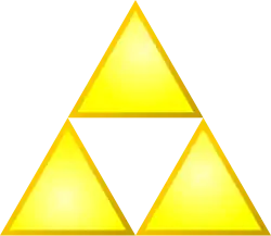 Das „Triforce“-Symbol, repräsentiert die The-Legend-of-Zelda-Videospielreihe.